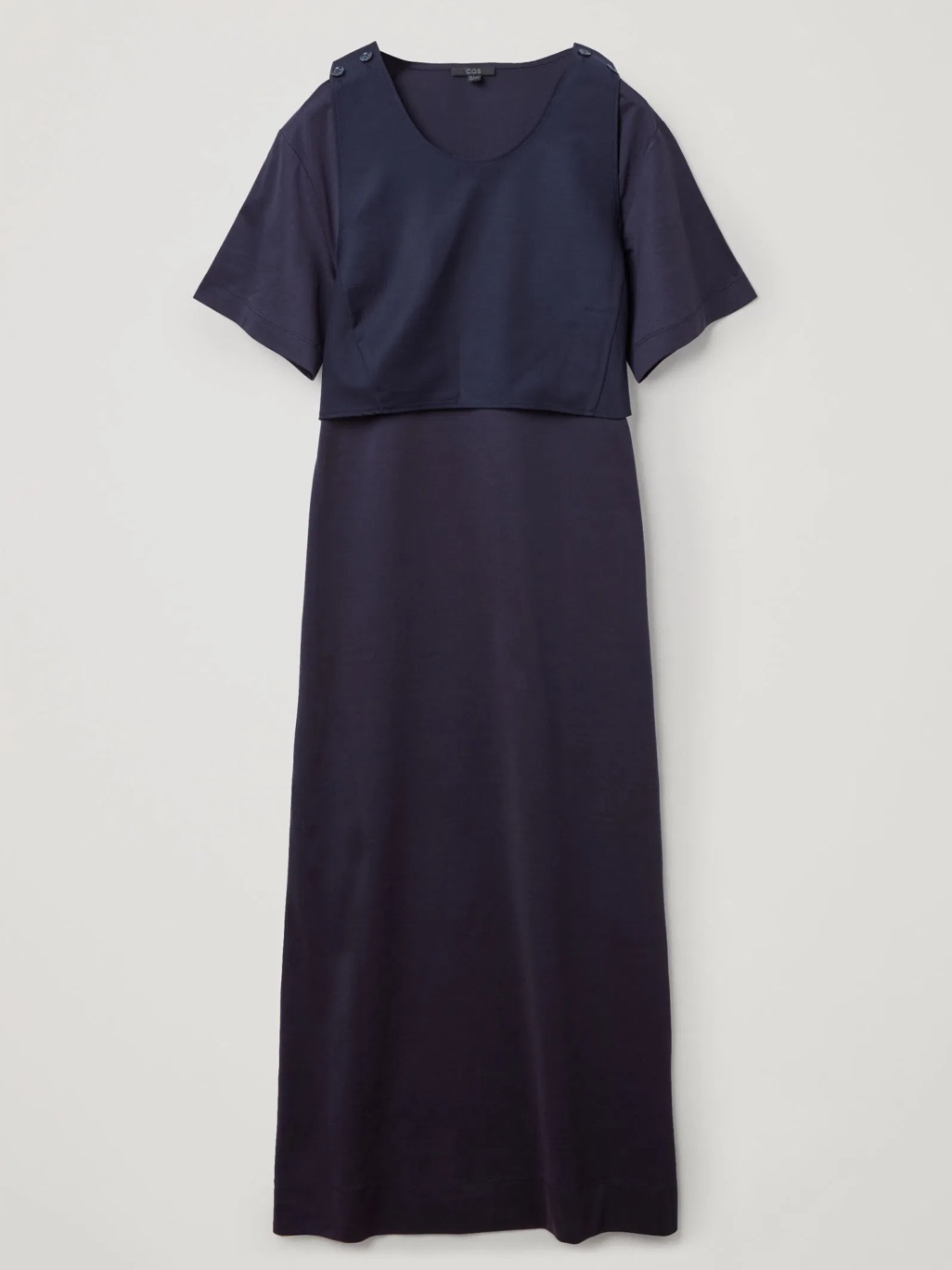 Cos Layered Cotton Jersey Dress - Sz L